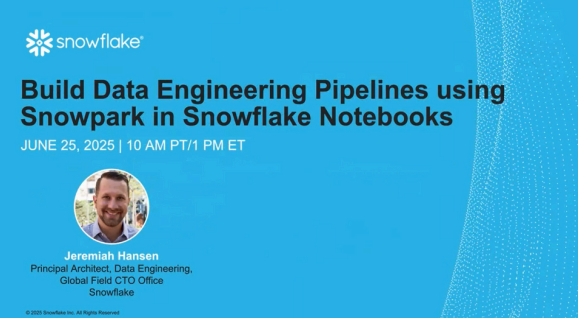Building Data Engineering Pipelines Using Snowpark in Snowflake