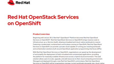 Red Hat OpenStack Services on OpenShift