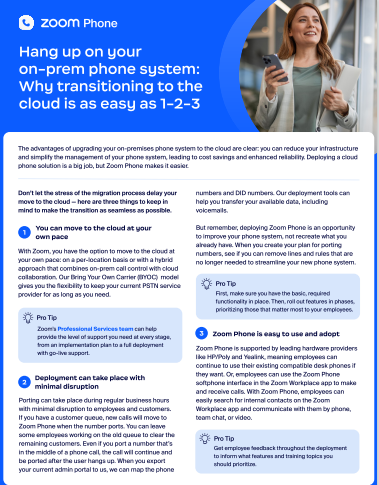 Hang up on your on-prem phone system: Why transitioning to the cloud is as easy as 1-2-3