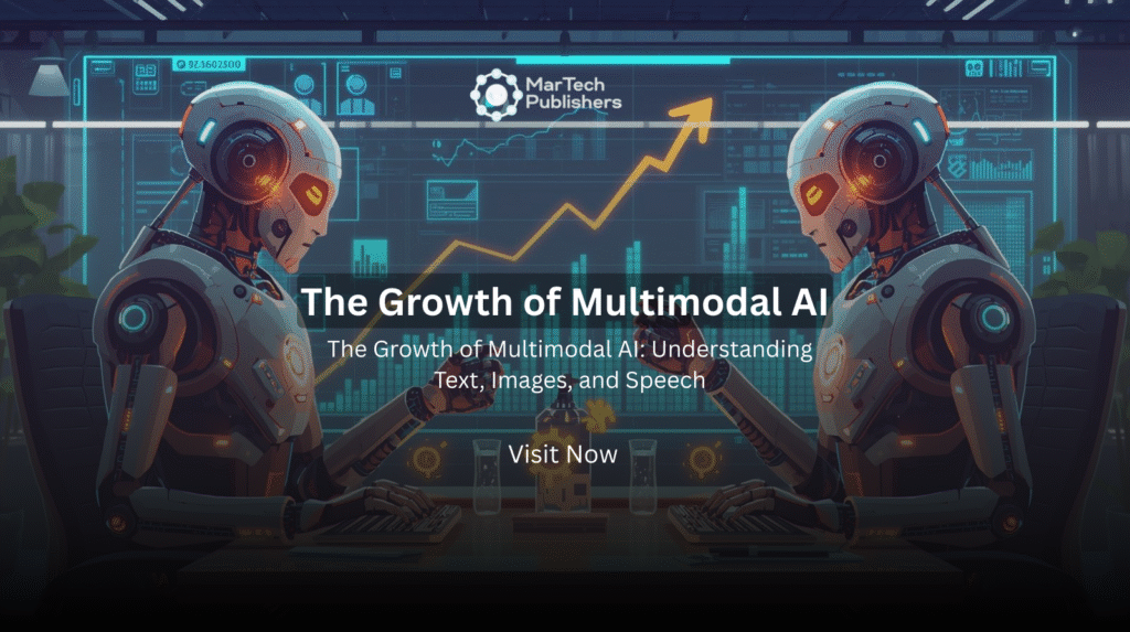 "Illustration of multimodal AI processing text, images, and speech together"